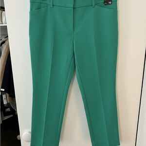 The Audrey Emerald Green Ankle Cropped Pants NWT